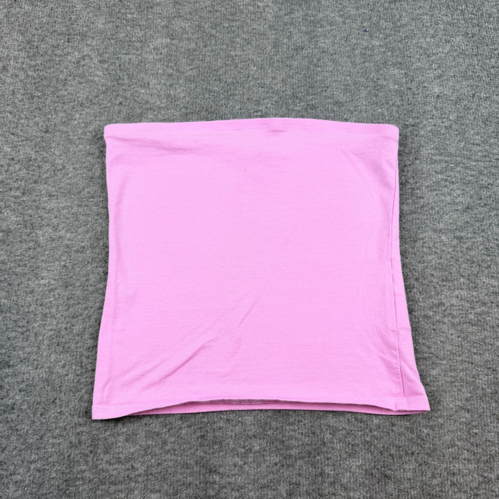 H&M Tube Top Women's XS Pink Divided Basic Strapless Stretch Bodice Crop